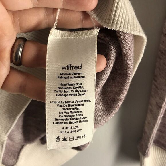 Aritzia Wilfred Womens Size XXS Sweater Berri Crew‎ Neck Heathered Lightweight - Picture 6 of 14